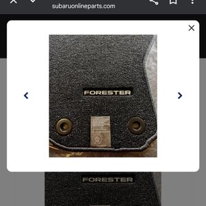 NWT Subaru Forester Black Carpeted Floor Mat Set